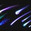 وکتور ستاره دنباله دار و شهاب سنگ با افکت نور