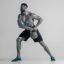 تصویر پس زمینه مرد عضلانی و بدنساز در حال ورزش کردن