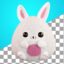تصویر PNG رندر سه بعدی کاراکتر خرگوش
