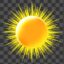 تصویر PNG تصویرسازی خورشید تابان