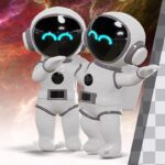 تصویر PNG کاراکتر سه بعدی ربات های فضانورد و حرف زدن
