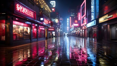تصویر پس زمینه تصویرسازی نمای شهر در شب