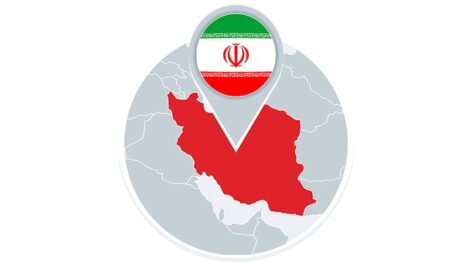 وکتور طرح نقشه و پرچم ایران