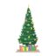 وکتور تصویرسازی درخت کریسمس با تزئینات و کادو