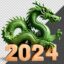 تصویر PNG طرح سه بعدی اژدها و نماد سال 2024