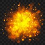 تصویر PNG انفجار و جرقه