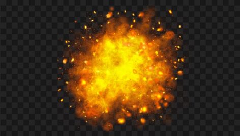 تصویر PNG انفجار و جرقه
