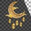 تصویر PNG ماه رمضان طرح هلال ماه و فانوس