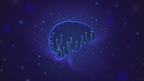 وکتور مغز انسان با مفهوم هوش مصنوعی
