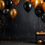 تصویر مجموعه بادکنک با مفهوم جشن تولد