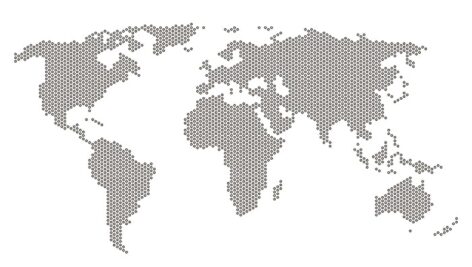 وکتور نقشه جهان با طراحی نقطه ای
