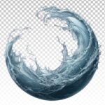 تصویر PNG موج آب طرح سه بعدی
