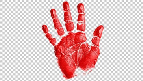 تصویر PNG دست انسان طرح خون