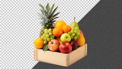 تصویر PNG میوه داخل جعبه