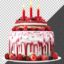 تصویر PNG کیک تولد طرح سه بعدی