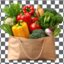 تصویر PNG سبزیجات تازه داخل پاکت
