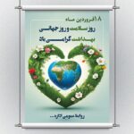 فایل لایه باز پوستر فارسی روز سلامت و جهانی بهداشت