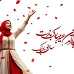 تصویر دختر ایرانی شاد در جشن نوروز