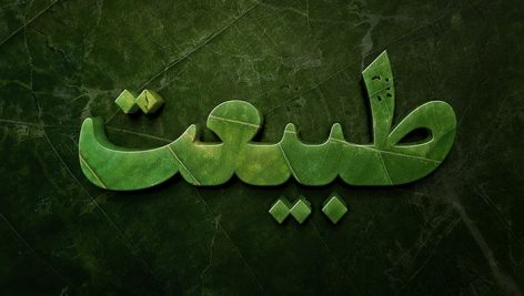 فایل لایه باز افکت متن سه بعدی طرح طبیعت و رنگ سبز