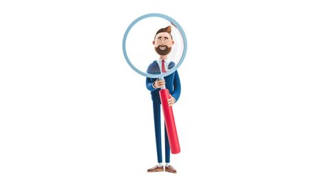 businessman billy looking searching magnifier Top