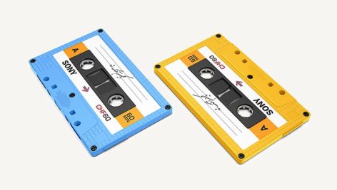 فایل لایه باز موکاپ فارسی نوار کاست