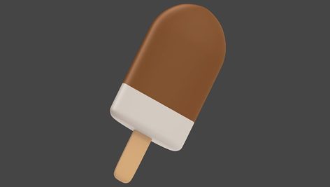 فایل لایه باز آیکون سه بعدی بستنی چوبی