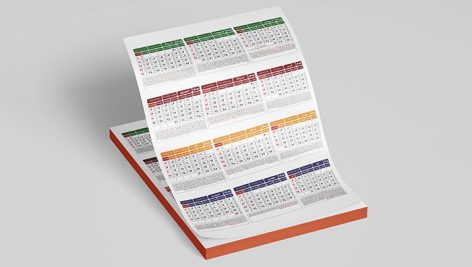 فایل لایه باز تقویم سال 1405 با طراحی مدرن