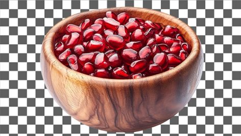 تصویر PNG کاسه چوبی انار شب یلدا