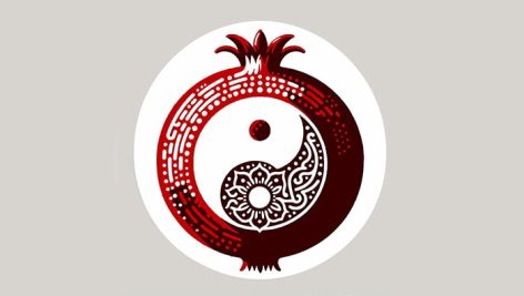 وکتور انار شب یلدا طرح اسلیمی