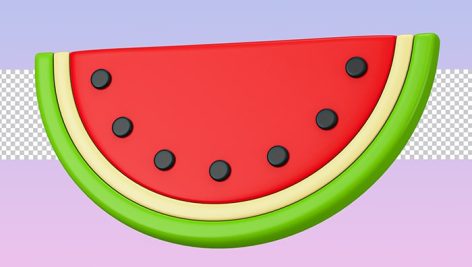 تصویر PNG آیکون سه بعدی هندوانه شب چله