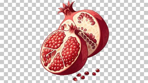 تصویر PNG تصویرسازی انار شب یلدا و چله