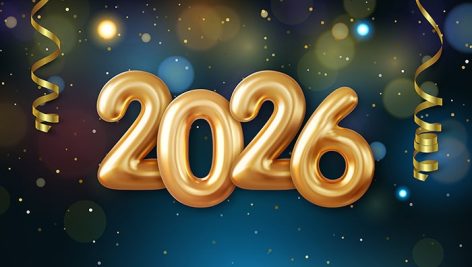 وکتور سال 2026 طرح سه بعدی