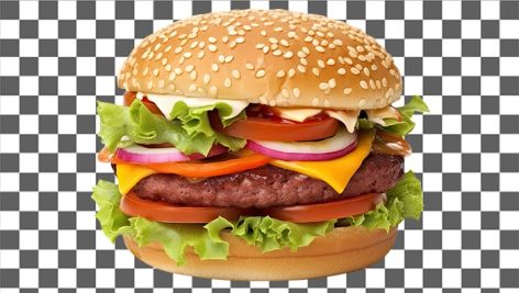 classic hamburger stock photo isolated transparent Top