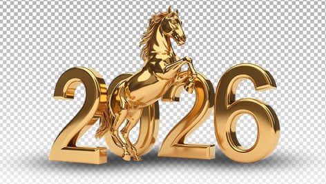 تصویر PNG سال 2026 طرح اسب