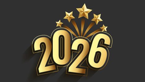 وکتور سال 2026 طرح ستاره طلایی