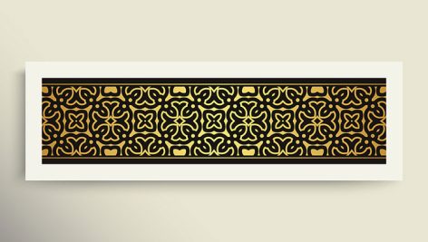 وکتور طرح اسلیمی کادر و حاشیه