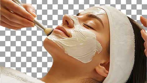 تصویر PNG صورت دختر جوان در حال فشیال