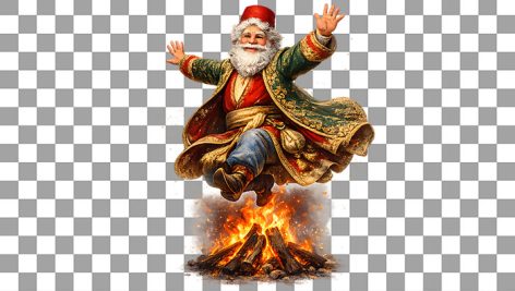 تصویر PNG عمو نوروز در جشن چهارشنبه سوری