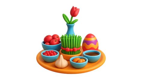 تصویر هفت سین نوروز طرح سه بعدی