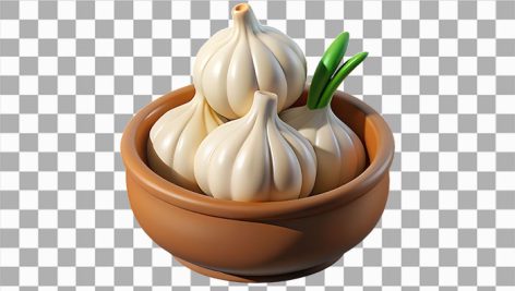 تصویر PNG سیر هفت سین طرح سه بعدی