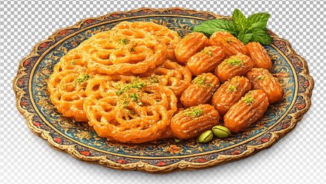 تصویر PNG زولبیا و بامیه