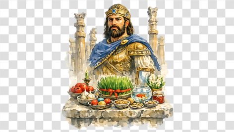 تصویر PNG کوروش کبیر طرح مفهومی هفت سین و نوروز