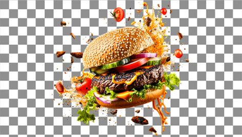 تصویر PNG همبرگر
