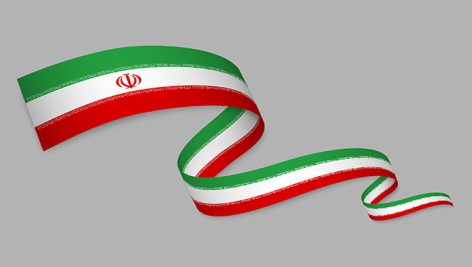 وکتور پرچم ایران طرح روبان