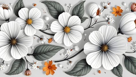 تصویر گل مینا طرح انتزاعی