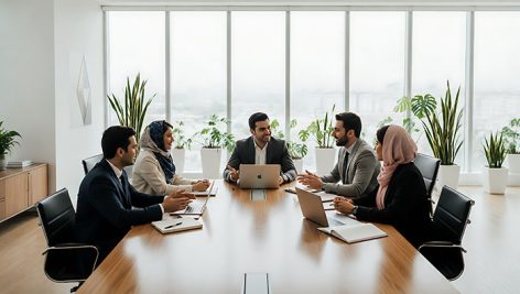 دانلود عکس جلسه کاری تیمی در دفتر مدرن