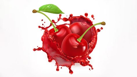 وکتور گیلاس طرح آبمیوه تازه