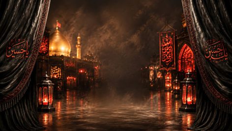 تصویر محرم طرح حرم امام حسین با فضای کپی