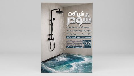 فایل لایه باز تراکت شیرآلات