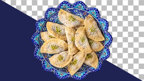 دانلود عکس PNG قطاب یزدی دوربری شده | المان گرافیکی سوغات یزد بدون پس‌ زمینه